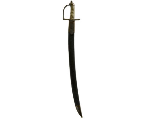 A FRENCH MODEL 1767 GRENADIERS SIDEARM, 59.5cm curved blade, regulation two-piece cast brass hilt with D-shaped knuckle guard