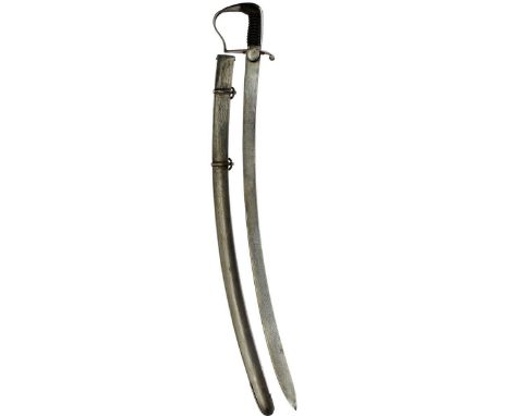A SCARCE 15TH OR KING'S HUSSARS 1796 PATTERN LIGHT CAVALRY OFFICER'S SABRE OR SWORD, 89cm curved blade etched within a panel 