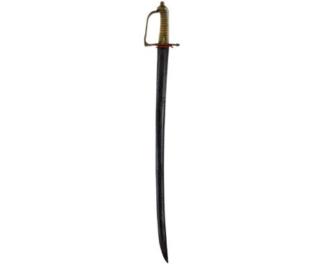 A FRENCH MODEL 1767 GRENADIERS SIDEARM, 69.5cm curved fullered blade, regulation two-piece cast brass hilt with D-shaped knuc