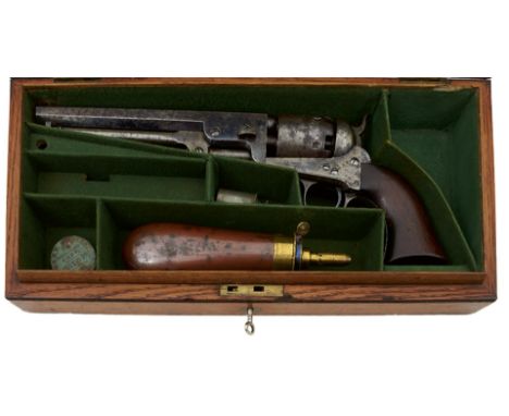 A MODEL 1851 LONDON COLT NAVY SIX-SHOT SINGLE ACTION .36 CALIBRE PERCUSSION REVOLVER, no.13967 (all matching) manufactured in