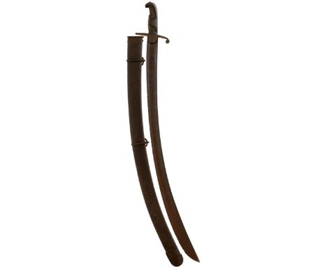 A 1796 PATTERN LIGHT CAVALRY TROOPER'S SWORD FROM THE SERGEANT MAJOR EDWARD COTTON WATERLOO MUSEUM, 85cm curved blade by WOOL