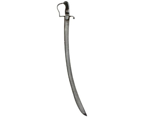 A 1796 PATTERN LIGHT CAVALRY TROOPER'S SWORD TO THE 7TH HUSSARS, 83cm curved blade by Osborn, with multiple edge nicks and Or