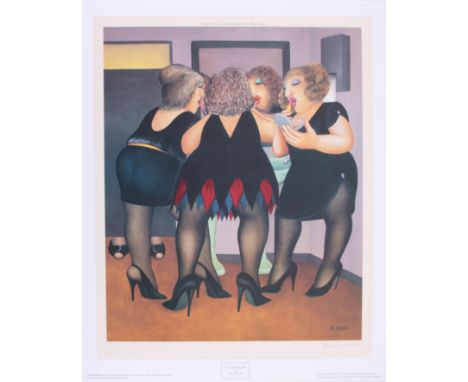 Beryl Cook (1926-2008) 'Getting Ready' signed print, stamped ALH, published by The Alexander Gallery Publications Ltd, Bristo