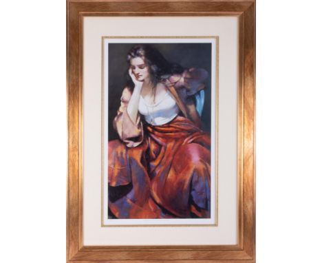 Robert Lenkiewicz (1941-2002) 'Esther Silver Locket' limited edition print 204/500, embossed signature, 60cm x 35cm, framed a