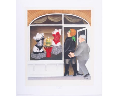 Beryl Cook (1926-2008) 'The Lingerie Shop' signed limited edition print 212/650, published by The Alexander Gallery Publicati