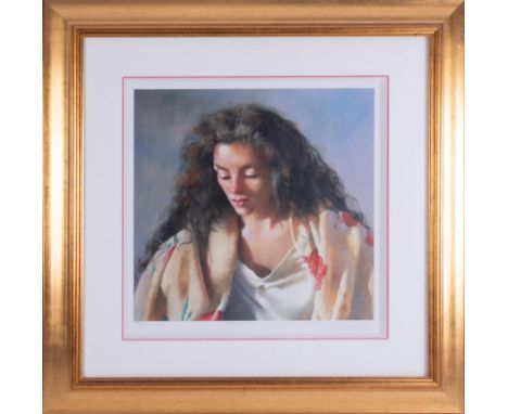 Robert Lenkiewicz (1941-2002) 'Study of Anna' signed limited edition print 690/750, 36cm x 36cm, with certificate of authenti