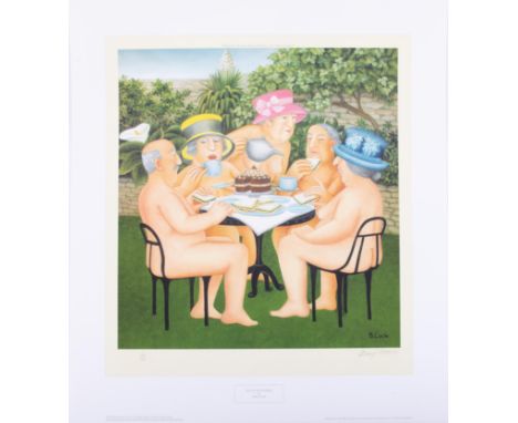 Beryl Cook (1926-2008) 'Tea In The Garden' signed limited edition print 145/650, published by The Alexander Gallery Publicati