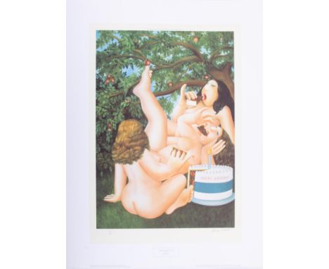 Beryl Cook (1926-2008) 'The Birthday Cake' signed limited edition print 47/650, published by The Alexander Gallery Publicatio