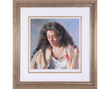 Robert Lenkiewicz (1941-2002) 'Study Of Anna' limited edition print 12/750, 37cm x 37cm, framed and glazed, with certificate.