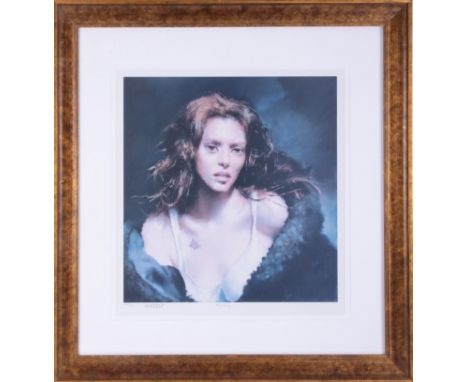 Robert Lenkiewicz (1941-2002) 'Faraday' limited edition print 54/395, embossed signature, signed by Faraday, 38cm x 38cm, fra