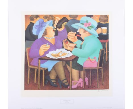 Beryl Cook (1926-2008) 'Ladies Who Lunch' signed limited edition print 452/650, published by The Alexander Gallery Publicatio