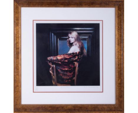 Robert Lenkiewicz (1941-2002) 'Fiorella' limited edition print 38/450, 34cm x 34cm, framed and glazed, with certificate.