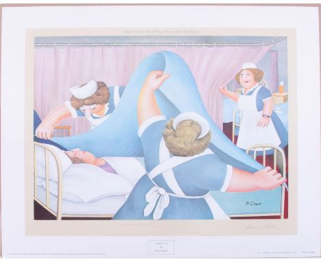 Beryl Cook (1926-2008) 'Angels' signed print, stamped HBB, published 1983 by The Alexander Gallery Publications Ltd, Bristol,