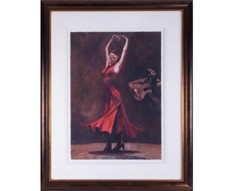 Fletcher Sibthorp (British, b. 1967), 'Dancer' signed limited edition print 36/395, 74cm x 52cm, framed and glazed.