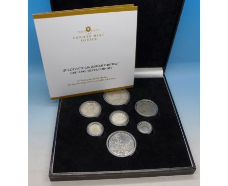 Queen Victoria Jubilee Portrait (1887-1893) Silver Coin Set, The London Mint Office