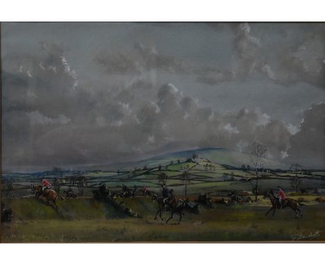 Graham Smith - Tipperary Hunt, near Tullamaine, gouache, signed lower right, 37 x 55 cm