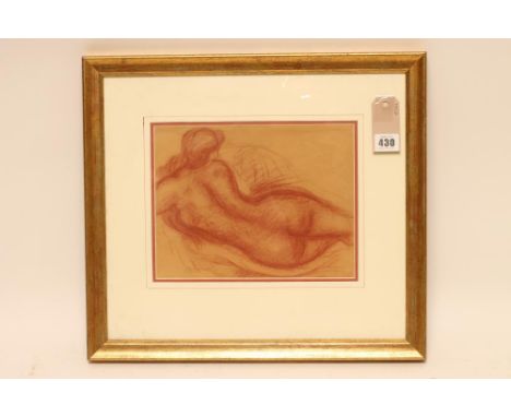 ARISTIDE MAILLOL (1861-1944), Female Nude, lithograph, signed with monogram and with studio stamp, dated 1919 verso, 8" x 10 