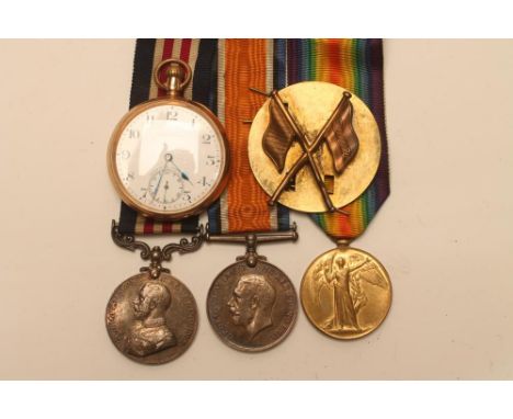 A FAMILY OF FIRST WORLD WAR MEDALS FOR J. W. WILSON, comprising a Military Medal "FOR BRAVERY IN THE FIELD", War Medal and Vi