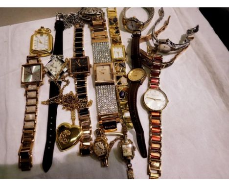 Quantity of mostly ladies wristwatches. P&amp;P Group 1 (£14+VAT for the first lot and £1+VAT for subsequent lots) 