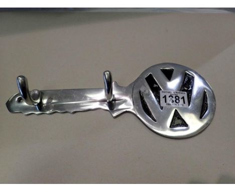 Aluminium VW key hook, L: 30 cm. P&amp;P Group 1 (£14+VAT for the first lot and £1+VAT for subsequent lots) 