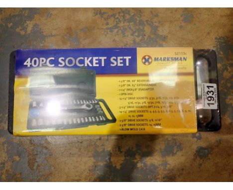 Forty piece socket set. P&amp;P Group 1 (£14+VAT for the first lot and £1+VAT for subsequent lots) 