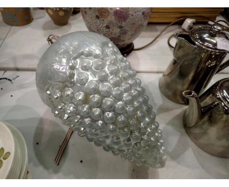 Glass light shade in the form of a strawberry. Not available for in-house P&amp;P 
