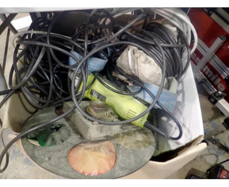 Box containing mixed tools. All electrical items in this lot have been PAT tested for safety and have passed. This does not c