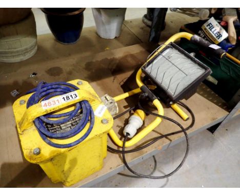 110v transformer and 110v work light. Not available for in-house P&amp;P 