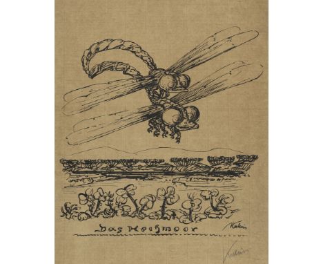 Kubin, AlfredLeitmeritz, 1877 - (Schloss) Zwickledt/Inn, 195938 x 29 cm, R."Das Hochmoor", 1923. Lithografie auf Bütten. In B