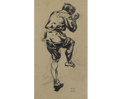 Ackermann, MaxBerlin, 1887 - Unterlengenhardt, 197528,5 x 14,5 cm, R."Tänzer", 1919. Graphit auf Papier. In Graphit unten rec