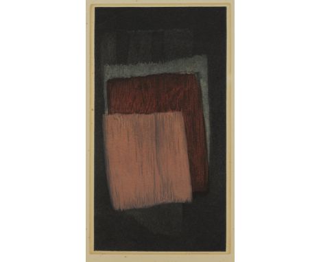 Meistermann, GeorgSolingen, 1911 - Karlsruhe, 199060,5 x 45 cm, o. R.Ohne Titel. Farbradierung auf Bütten. In Bleistift unten