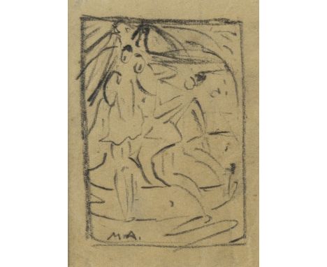 Ackermann, MaxBerlin, 1887 - Unterlengenhardt, 19757 x 5 cm, R."Tänzer I", 1919. Bleistift auf Papier. In Bleistift unten lin