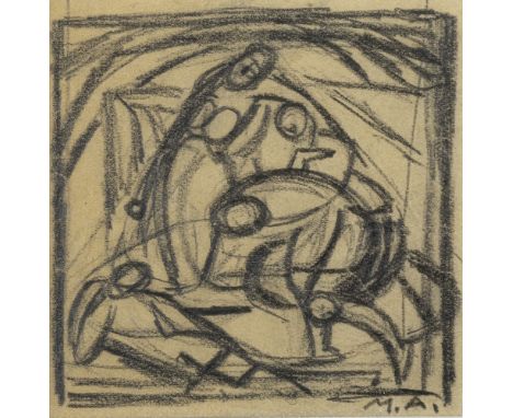 Ackermann, MaxBerlin, 1887 - Unterlengenhardt, 19756,5 x 6,5 cm, R."Tänzer II", 1919. Bleistift auf Papier. In Bleistift unte
