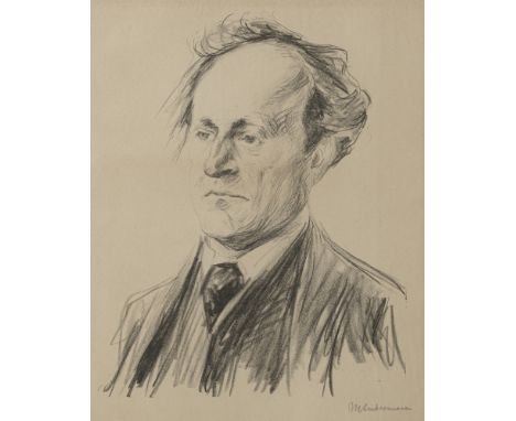 Liebermann, MaxBerlin, 1847 - 193535 x 28 cm, R."Portrait Gerhard Hauptmann", 1915. Lithografie auf Bütten. In Bleistift unte