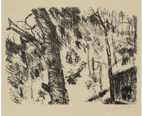 Corinth, LovisTapiau, 1858 - Zandvoort, 192532 x 43 cm, R."Buchenwald", 1922. Lithografie auf Chinapapier aus der Folge "Vorf