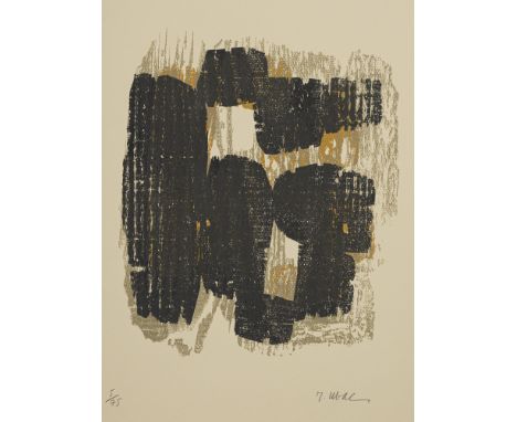 Ubac, RaoulKöln, 1910 - Dieudonné, 198536 x 25 cm, o. R.4 Bl., "Rhythm", 1962. Farblithografie auf Bütten. Alle in Bleistift 