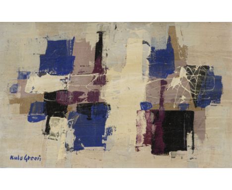 Green, KuloSkara, 1913 - Paris, 197220 x 31,5 cm, R.Komposition. Öl auf Hartfaserplatte. In Öl unten links signiert.Privatsam