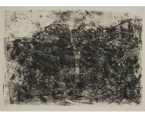 Schumacher, EmilHagen, 1912 - San José/Ibiza, 199943 x 63 cm, R.Ohne Titel, 1961. Lithografie auf Bütten. In Bleistift unten 