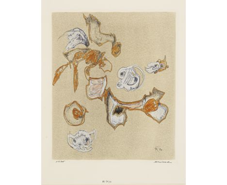 Cavael, RolfKönigsberg, 1898 - München, 1979Blattgröße: 38 x 30 cm, R.Ohne Titel, 1970. Mischtechnik auf Papier. In Bleistift