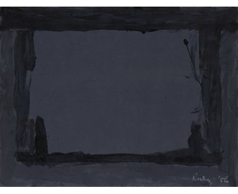 Rickey, GeorgeSouth Bend/Indiana, 1907 - St. Paul/Minnesota, 200237 x 48 cm, R.Ohne Titel, 1956. Aquarell und Tusche auf Bütt