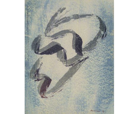 Fautrier, JeanParis, 1898 - Chatenay, 196431 x 24,5 cm, R."Annabelle nue", 1957. Farblithografie auf festem Papier. In Stein 