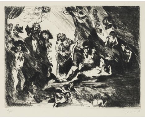 Corinth, LovisTapiau, 1858 - Zandvoort, 192524,5 x 32,2 cm, R."Homerisches Gelächter", 1920. Radierung auf Bütten. In Bleisti