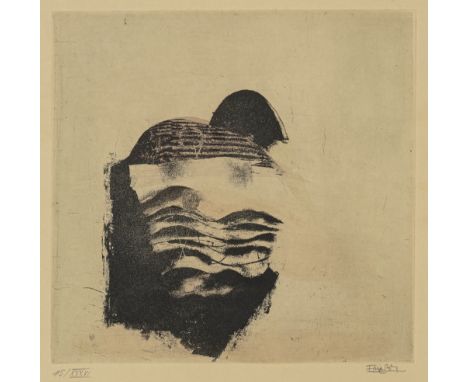 Friedlaender, JohnnyPless, 1912 -  Paris, 199228 x 28,5 cm, R.Ohne Titel. Aquarellierte Lithografie auf Bütten In Bleistift u