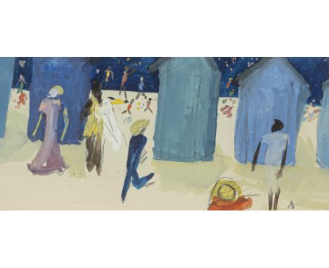 Renz, WalterStuttgart, 1908 - Tecklenburg, 1998Versch.2 Bl.: "Strandpromenade", o. J.;  "Strand", 1934.  Aquarell, Gouache, T