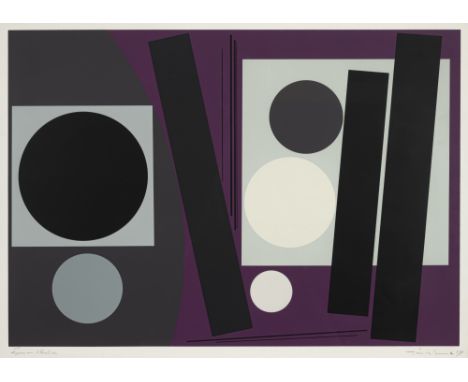 Fruhtrunk, GünterMünchen, 1923 - 1982Blattgröße: 49 x 68 cm, R.Ohne Titel, 1957. Farbserigraphie auf festem Papier. In Bleist