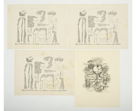Baumeister, WilliStuttgart, 1889 - 1955Versch., o. R.4 Bl.: "Illustration zu Shakespeares 'Tempest'", 1946/1947; "Ohne Titel 