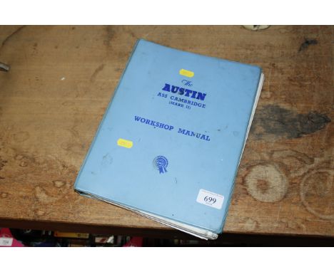 An Austin A55 Cambridge Mk II workshop manual