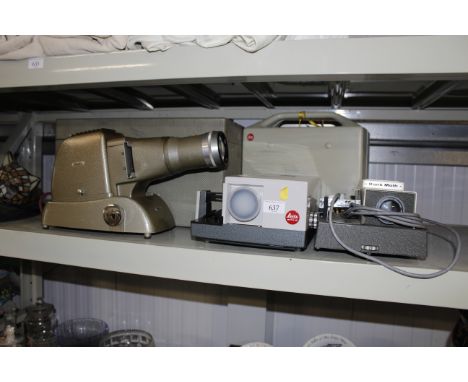 A Leitz projector; a Rank Moth projector and an Alids projector sold as collectors items