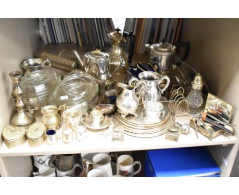A J.Rogers of New York silver plated cream jug, decorated with floral patterns and shaped handle, h11cm, sold together with v