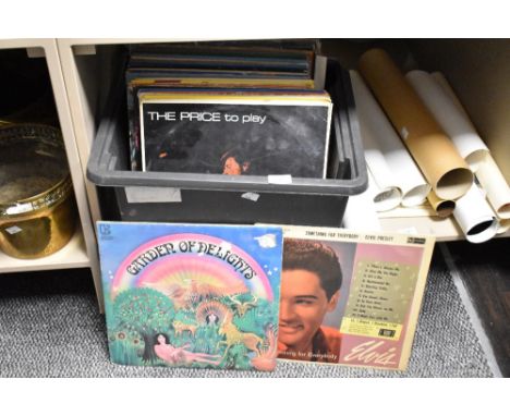 A box of LP records, to include classical, Elvis and more, approx 70